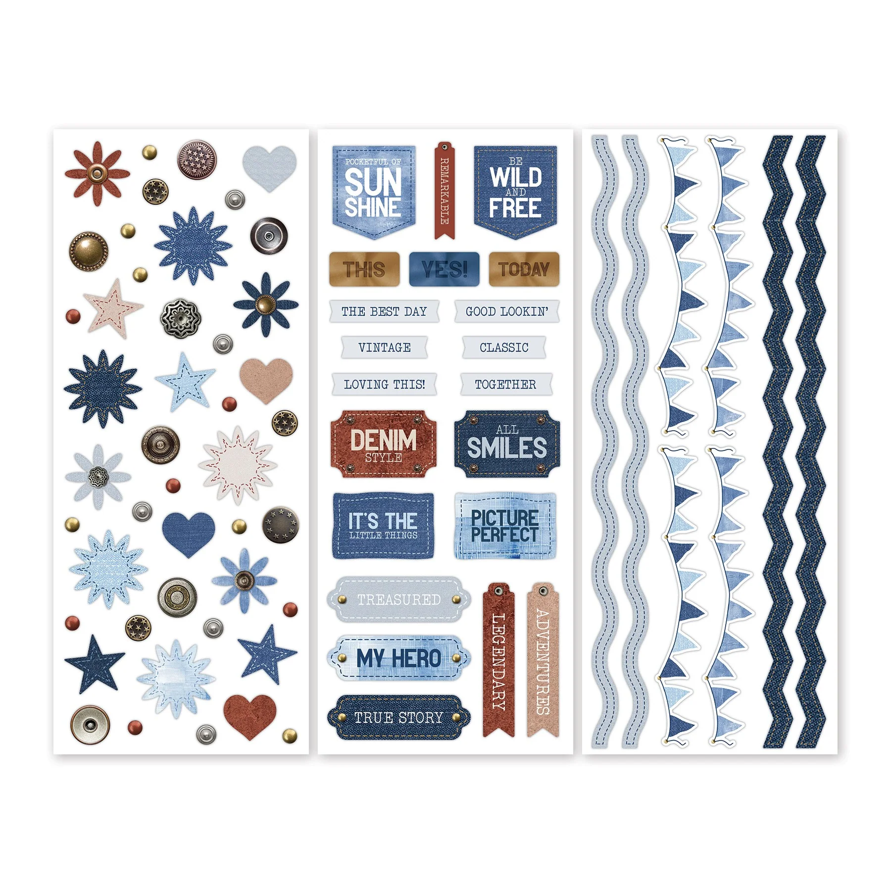 Denim Revival Stickers (3/pk)