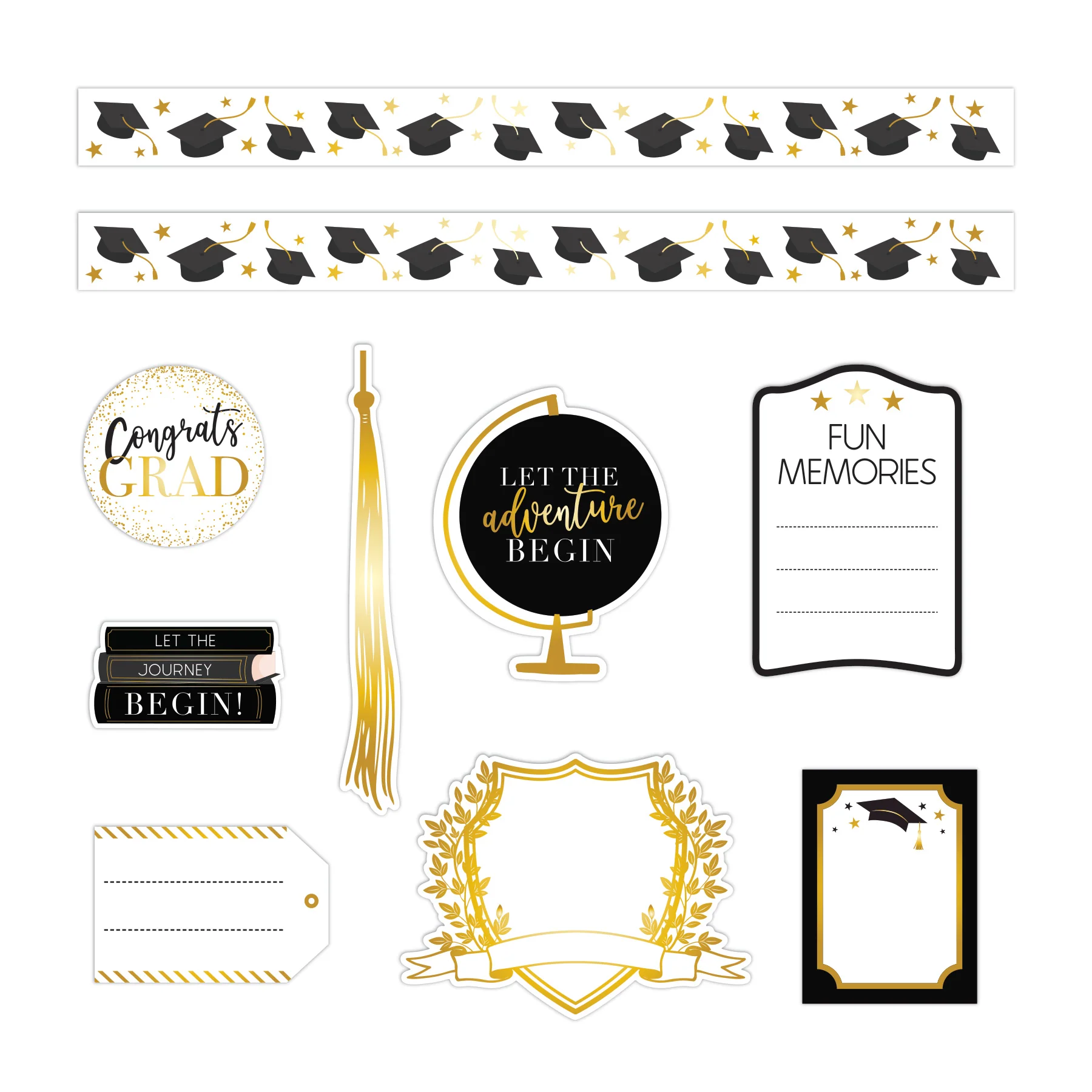 Diploma Days Foiled Embellishments (20/pk)