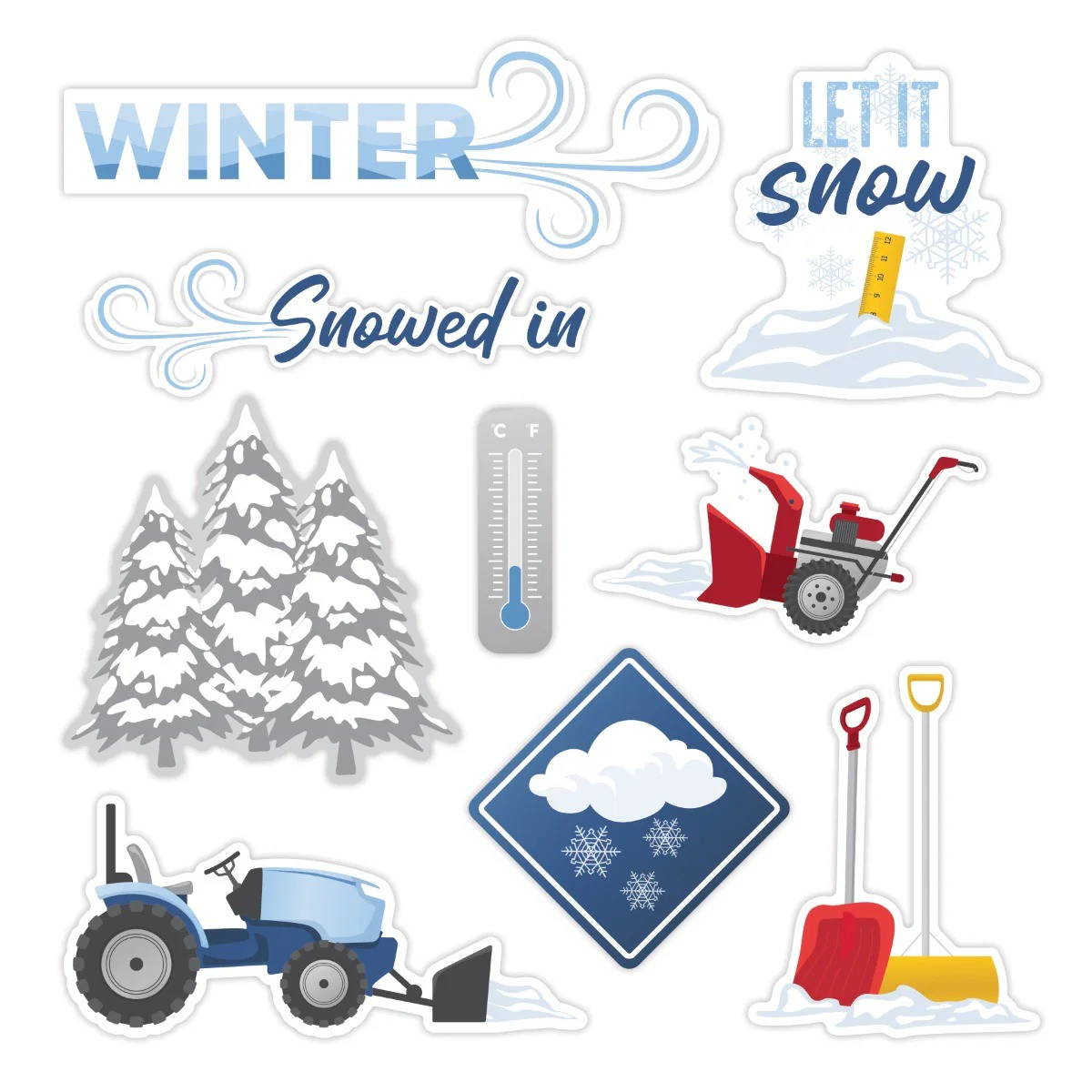 Flurry of Fun Snowstorm Embellishments (9/pk)