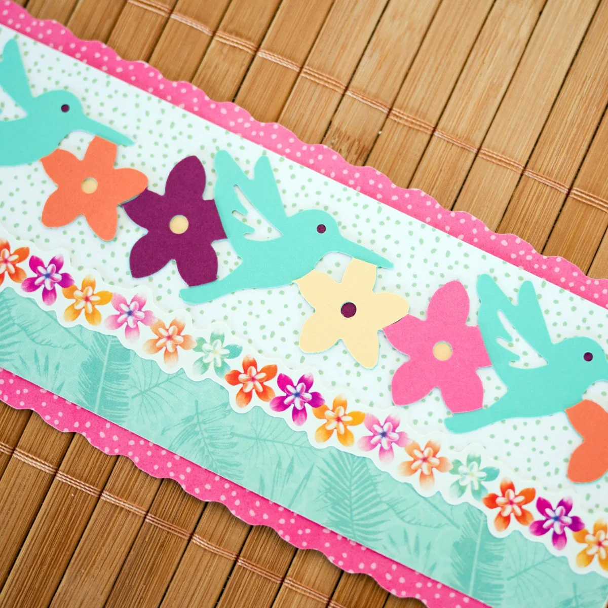 Hummingbird & Flowers Border Punch - Image 4