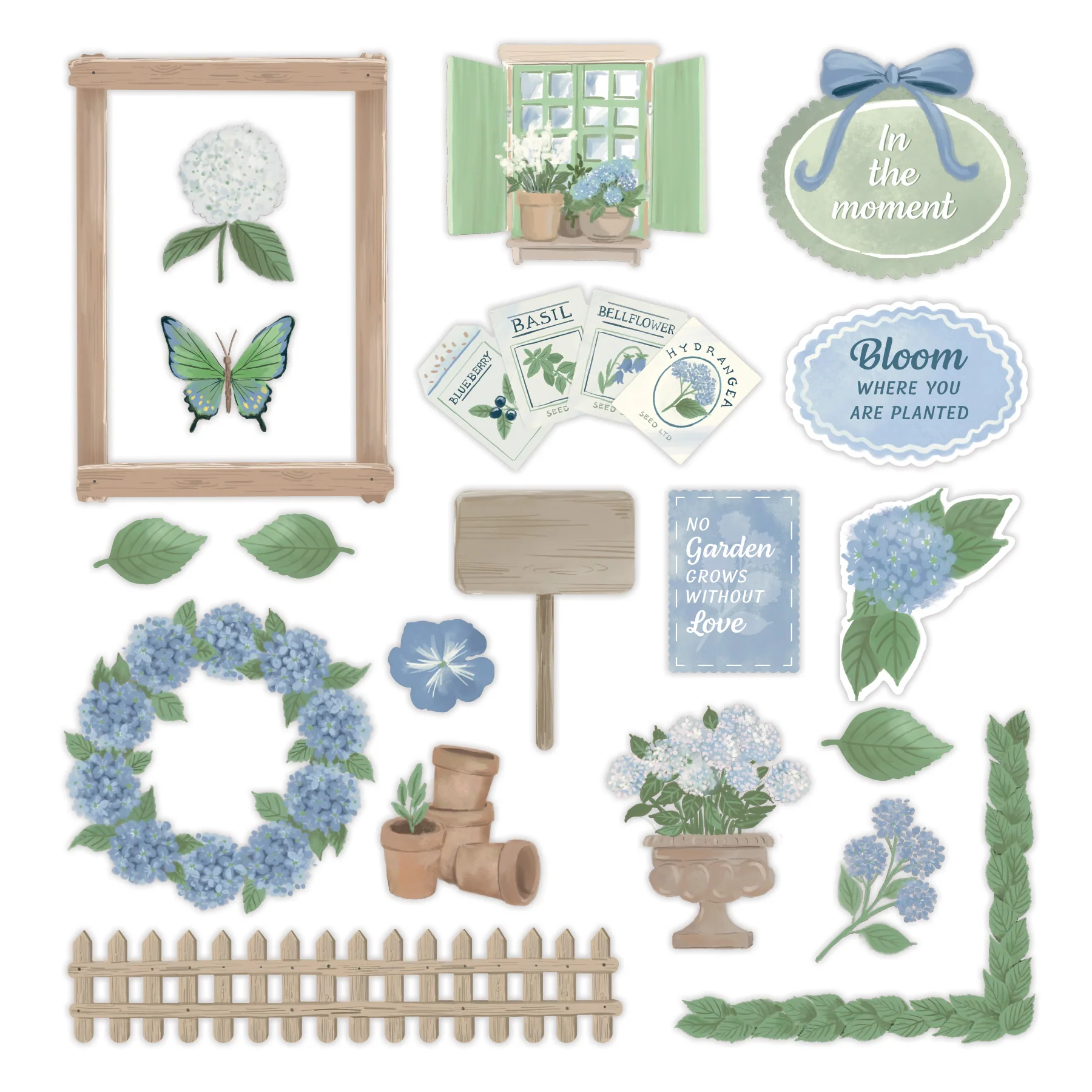 Hydrangea Haven Embossed Embellishments (40/pk) - Image 3