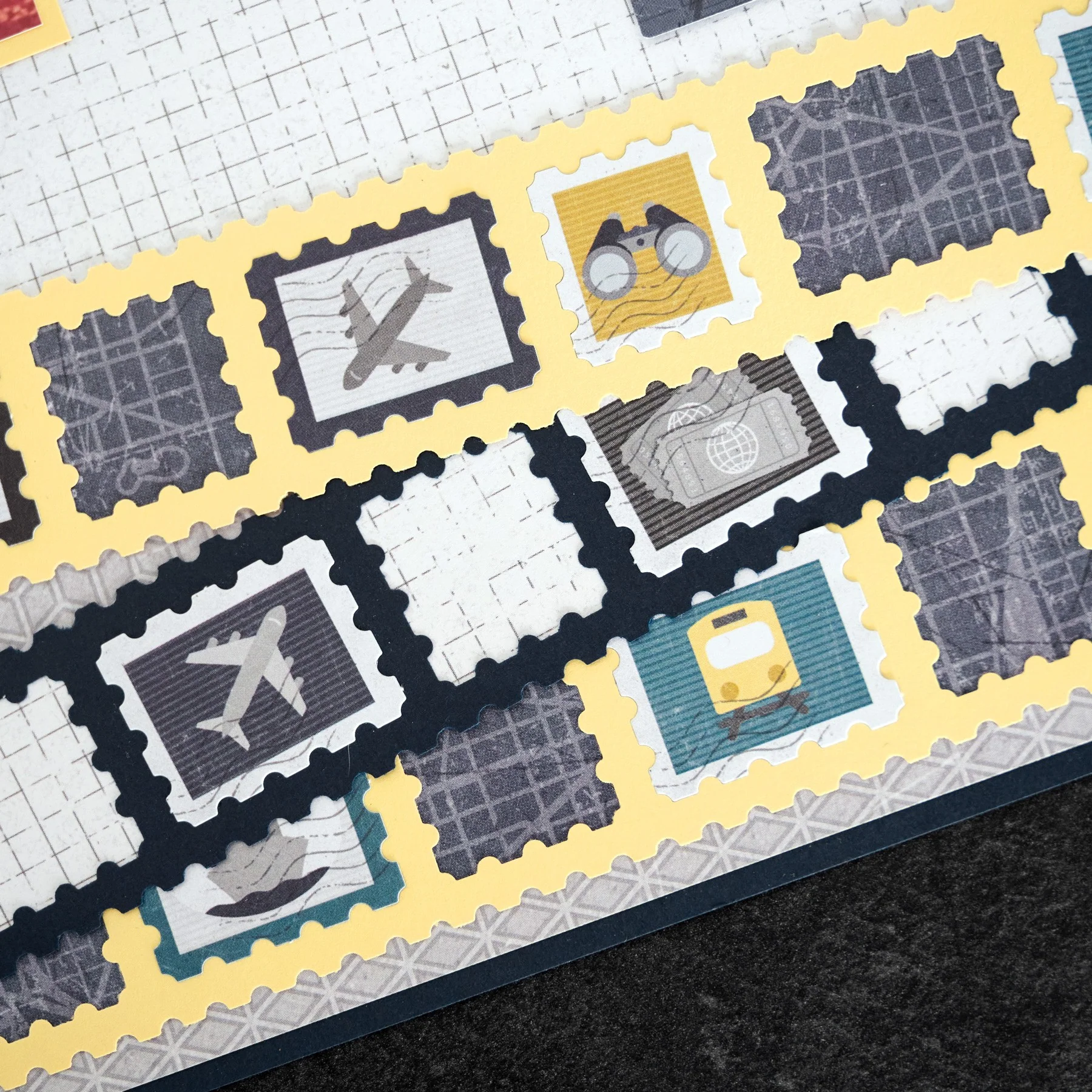 Postage Stamp Border Punch with BONUS Mini Embellishments (20/pk) - Image 4