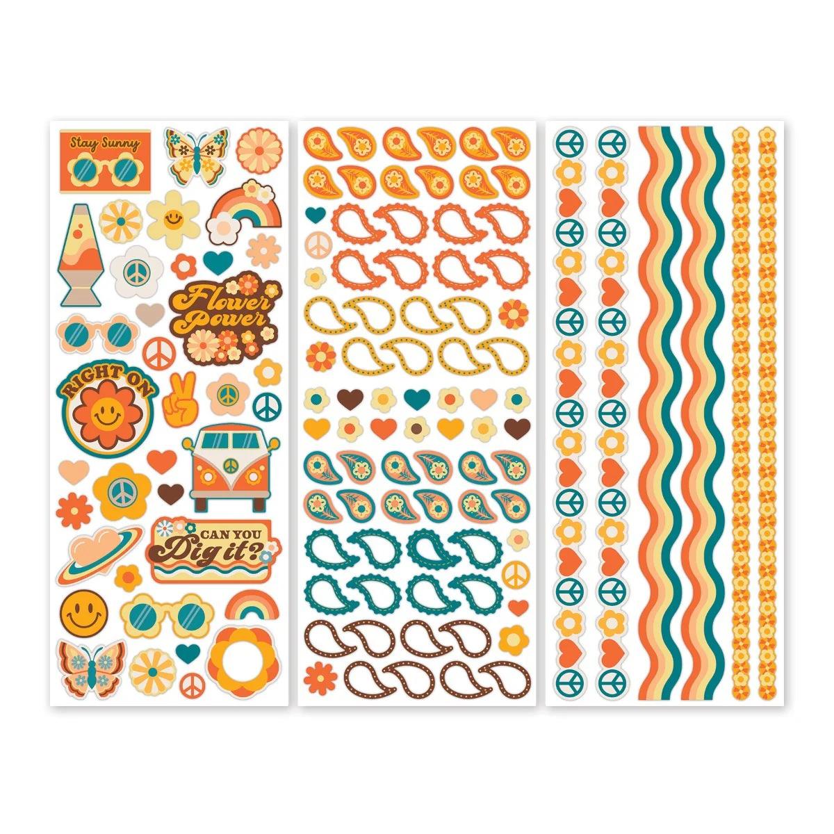 Retro Vibes Stickers (3/pk)