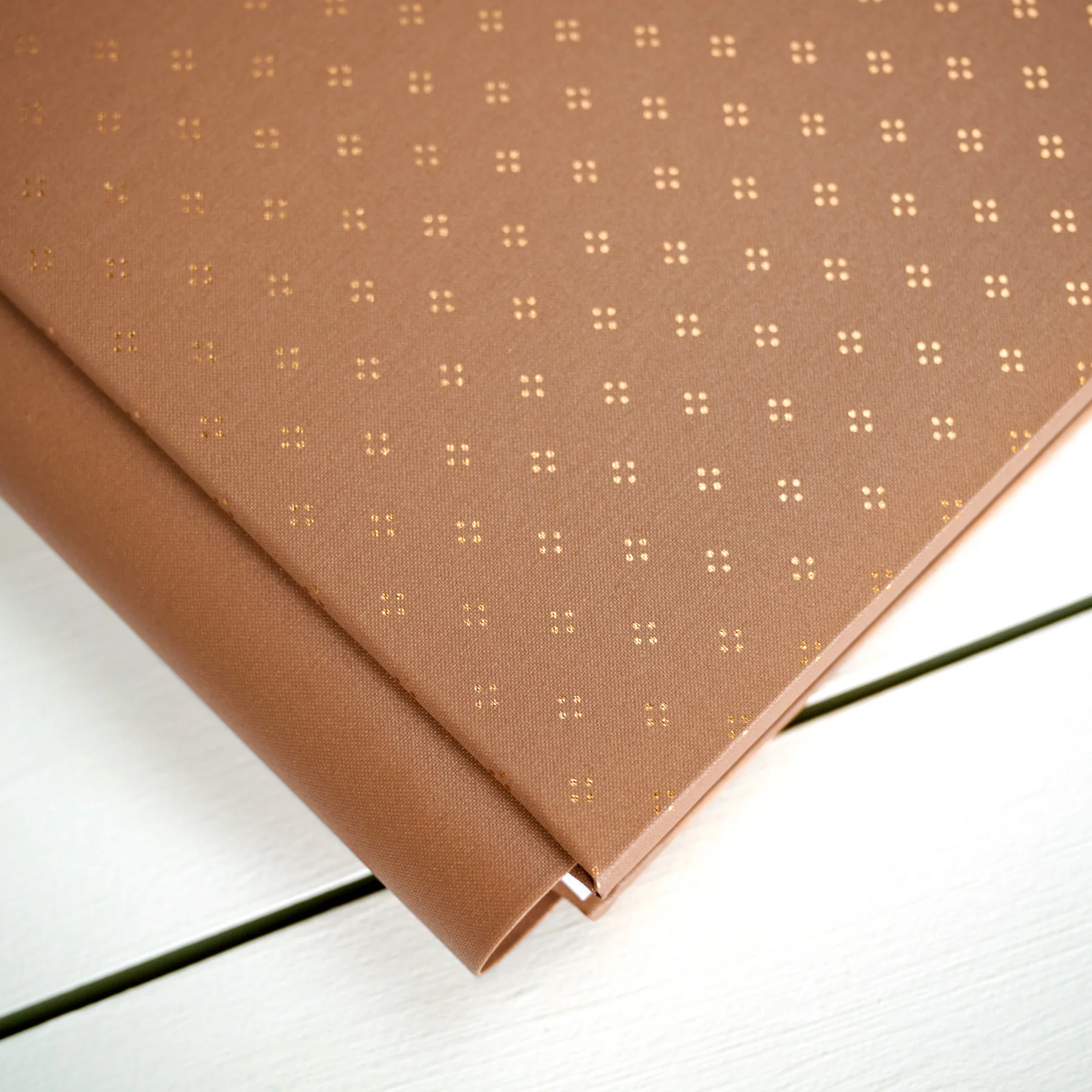 Weathered Indigo Scrap Journal Cover - Caramel - Image 2